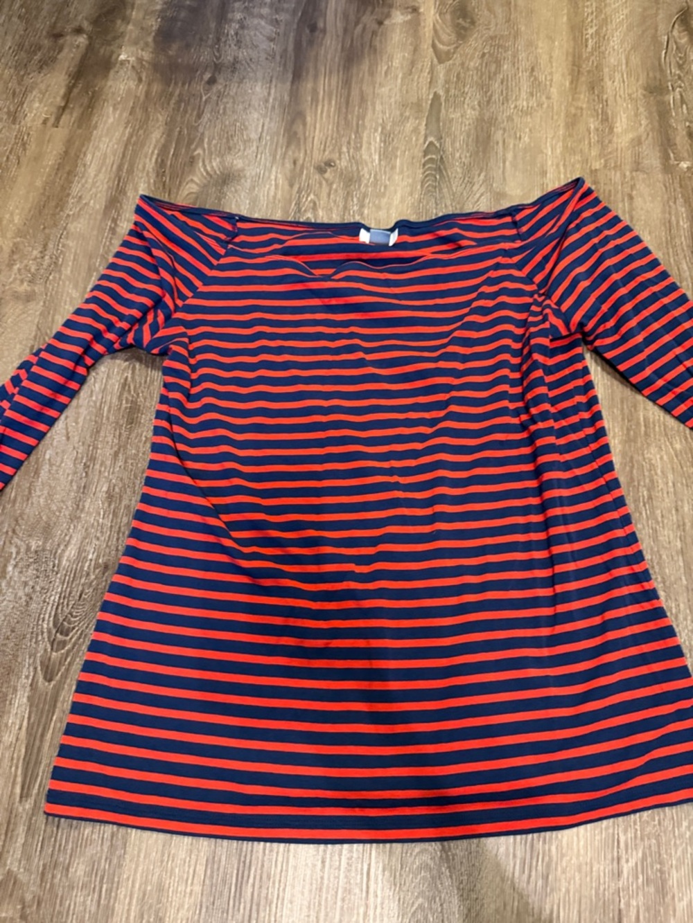 Old Navy Red and Navy Striped Boatneck Tunic